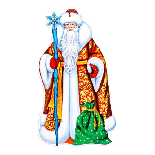 Дед Мороз. Фигурный плакат 30х17 см