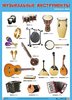 Плакат: Музыкальные инструменты народов мира