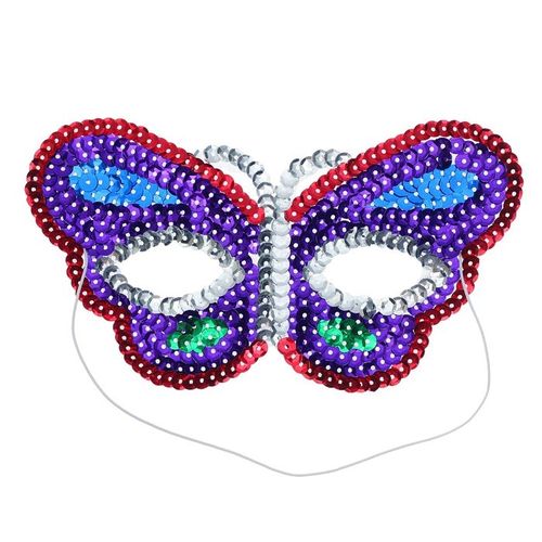 Карнавальная маска «Веселая бабочка», с пайетками